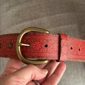 Lucky brand Red Patterned Belt